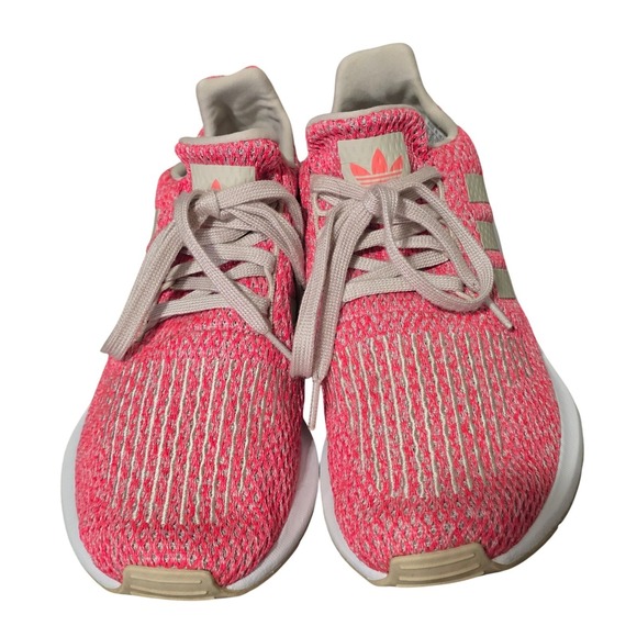 Adidas Swift Run Pink White Mesh Athletic Sneakers Women's Size 8 - Picture 4 of 7